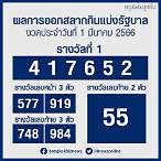 หวยวันที่ 1 มีนาคม 2566